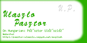 ulaszlo pasztor business card